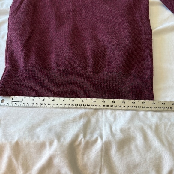 Robert Graham Men's 1/4 Zip Long Sleeve Pullover Sweater Maroon/Black Medium - Picture 13 of 15